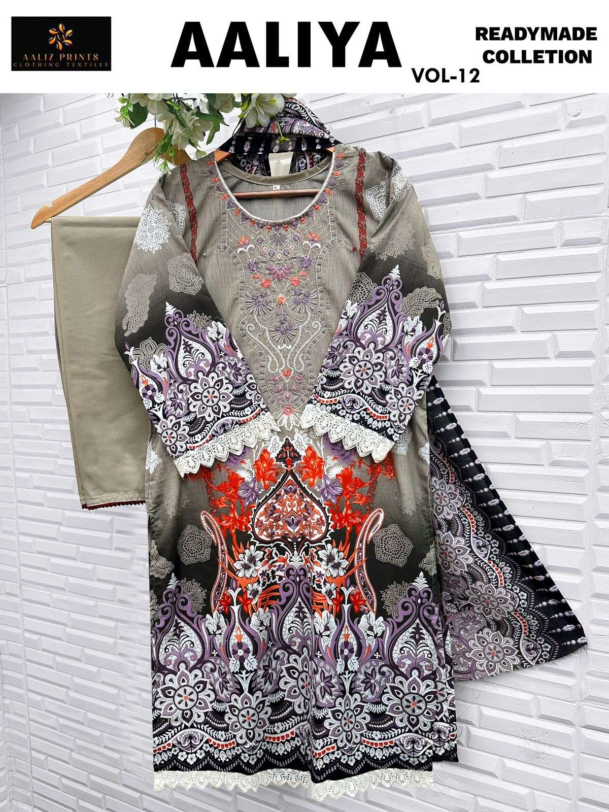 Aaliya embroidery collection vol 12 Open by Aaliza Print